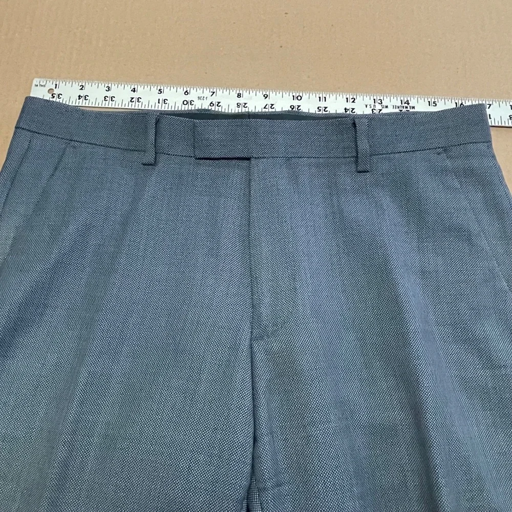 Banana‎ Republic Men's 32x32(30.5) Wool Birdseye Tailored Slim Fit Dress Pants